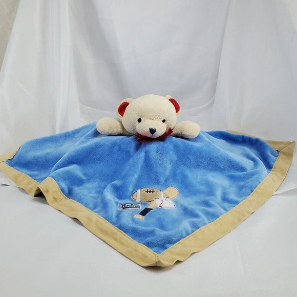 Carter's Other - Carters Blue & Tan Bear Rookie Security Blanket Lovey Baseball Style X20059H